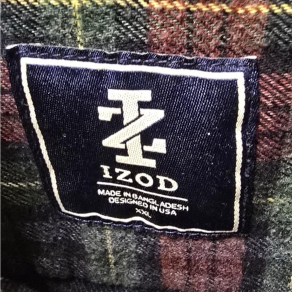 Izod men’s plaid flannel button up shirt 
Xxl blue, green, red, soft and warm - Picture 3 of 4